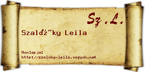 Szalóky Leila névjegykártya